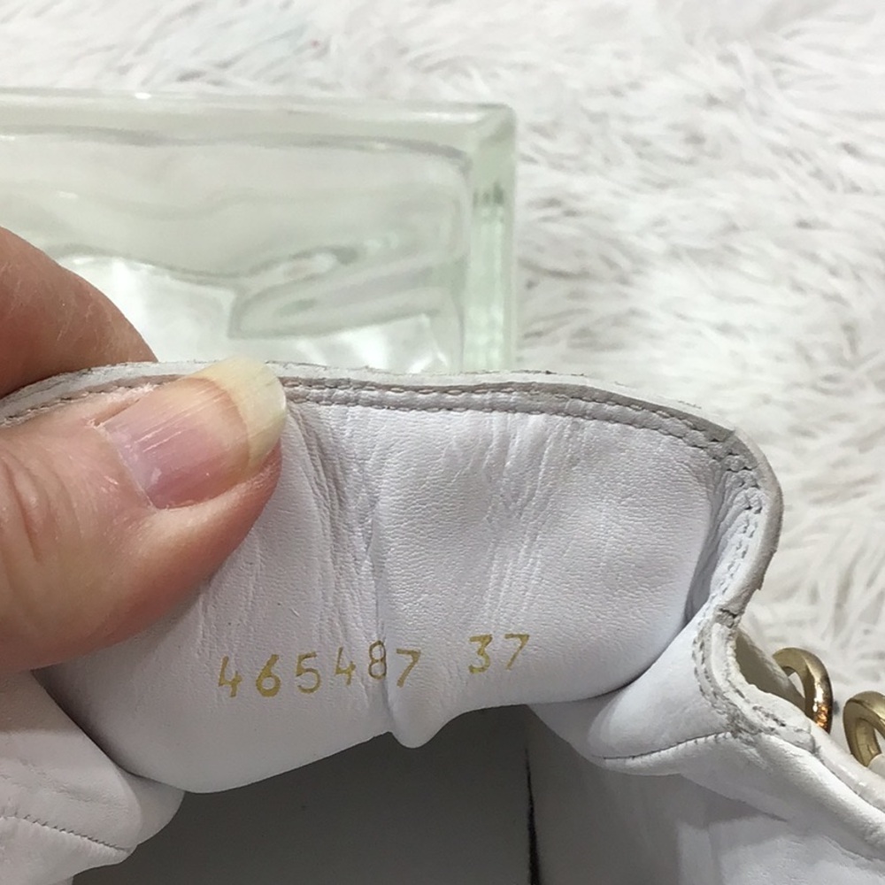 Balenciaga Arena white crinkle leather high top sneakers in box 37 - Picture 11 of 12